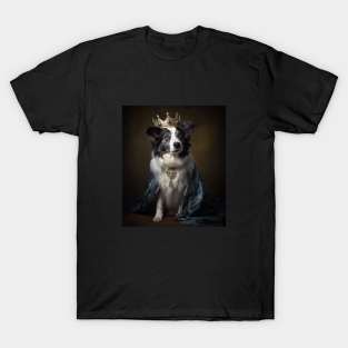 Majestic Border Collie - Medieval Queen of the Realm T-Shirt